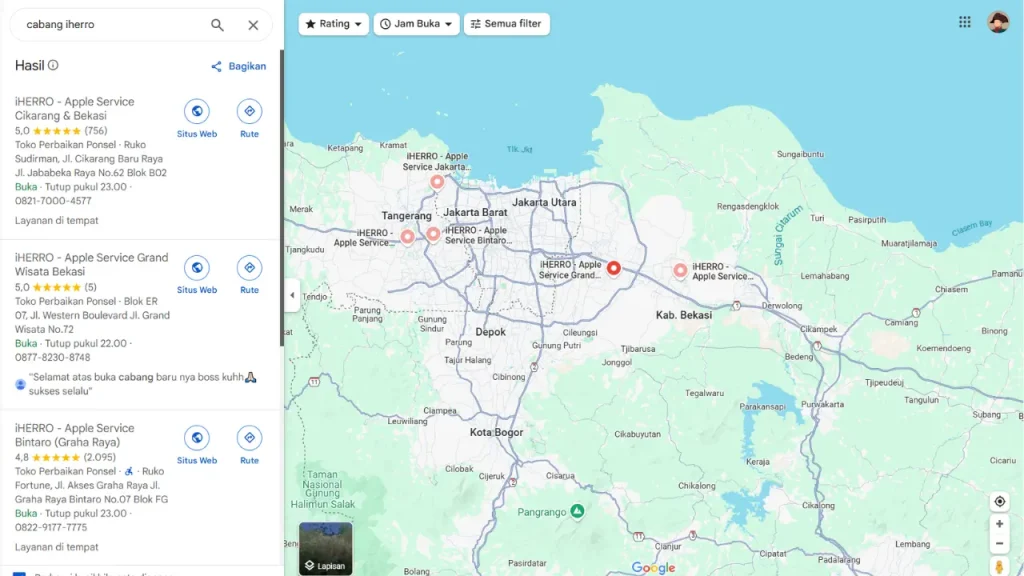 Cabang iHERRO - Tempat Service iPhone Terdekat
